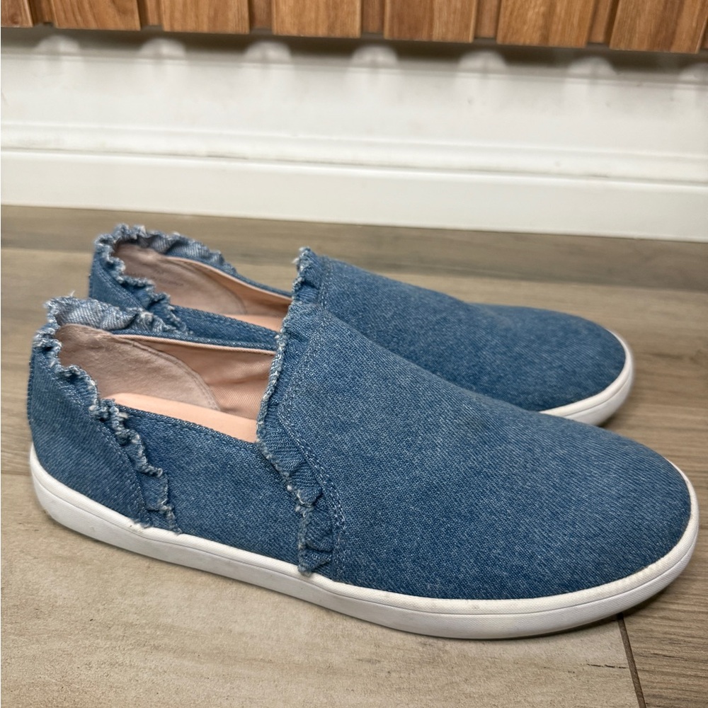 Blue Denim Slip-On Sneakers | Lightly Used